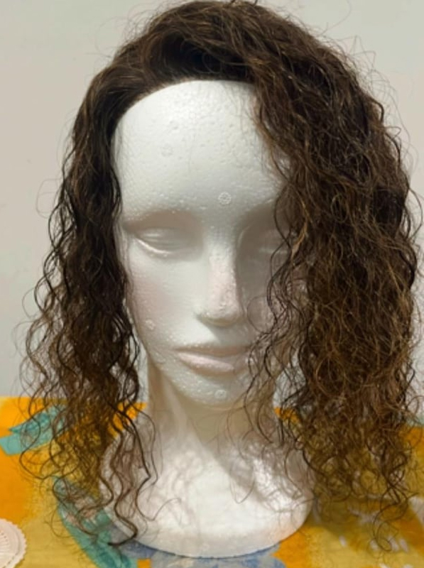 TOPO CAPILAR CACHEADO FIO A FIO ORELHA A ORELHA 30CM